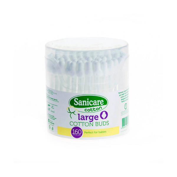 Sanicare Large Cotton Buds (160 Tips in Cannister)