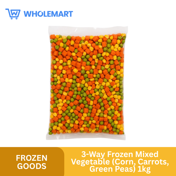 3-Way Frozen Mixed Vegetable (Corn, Carrots, Green Peas) 1kg