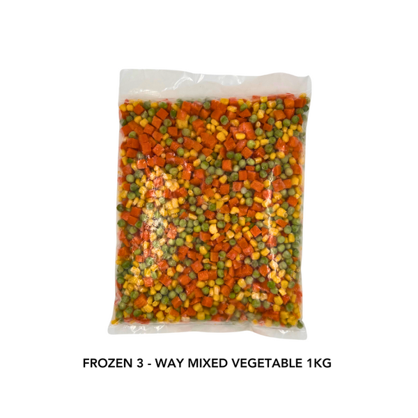 3-Way Frozen Mixed Vegetable (Corn, Carrots, Green Peas) 1kg