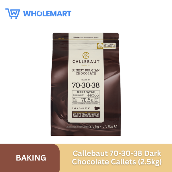 Callebaut 70-30-38 Dark Chocolate Callets (2.5kg)
