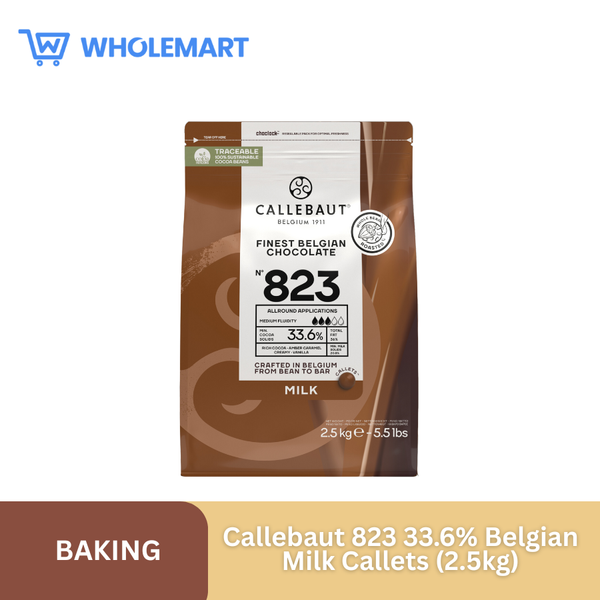Callebaut 823 33.6% Belgian Milk Callets (2.5kg)