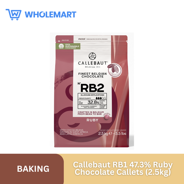 Callebaut RB1 47.3% Ruby Chocolate Callets (2.5kg)
