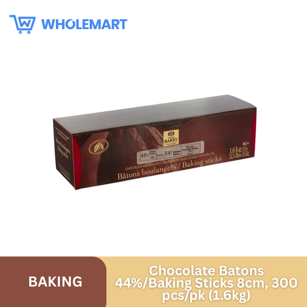 Chocolate Batons 44% / Baking Sticks 8cm, 300 pcs/ pk (1.6kg)