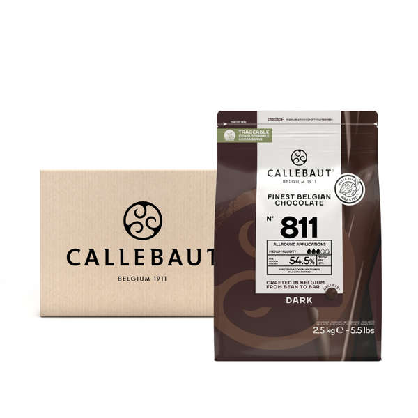 Callebaut 811 54.5% Dark Chocolate Callets (8x2.5kg)