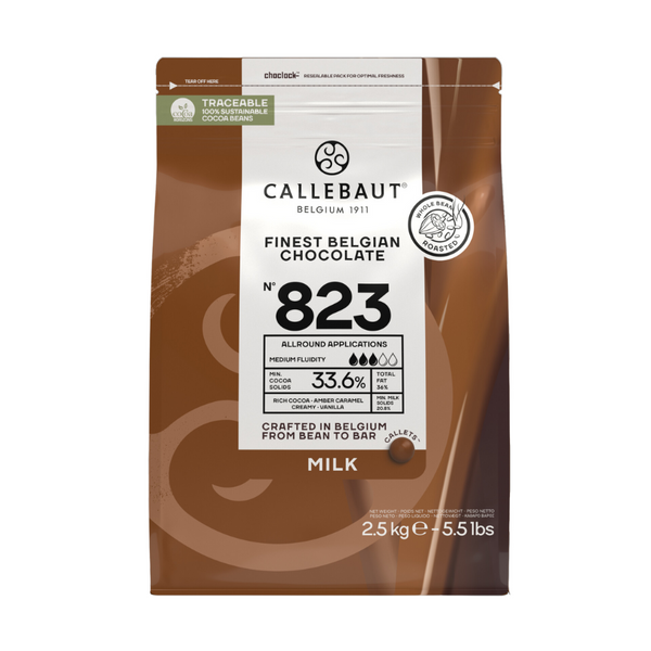 Callebaut 823 33.6% Belgian Milk Callets (2.5kg)