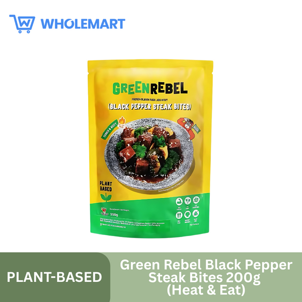 Green Rebel - Black Pepper Steak Bites 200g (Heat & Eat)