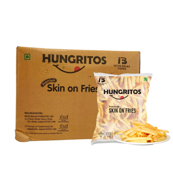 Hungritos Straight Cut 10mm Skin On Fries (5x2.5kg)