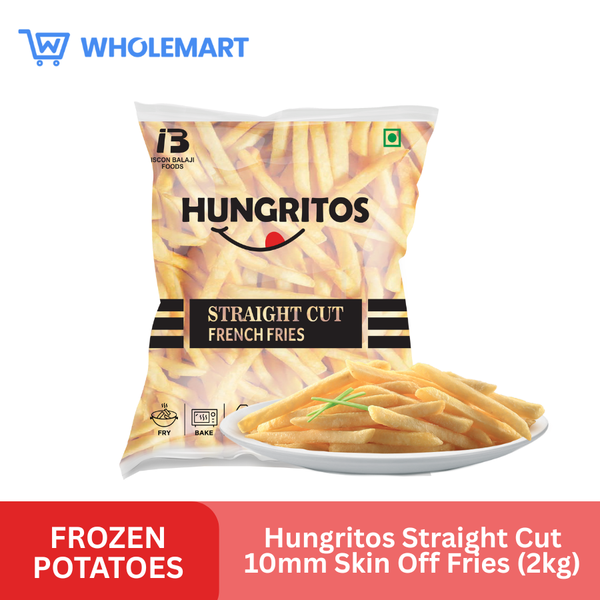 Hungritos Straight Cut 10mm Skin Off Fries (2kg)