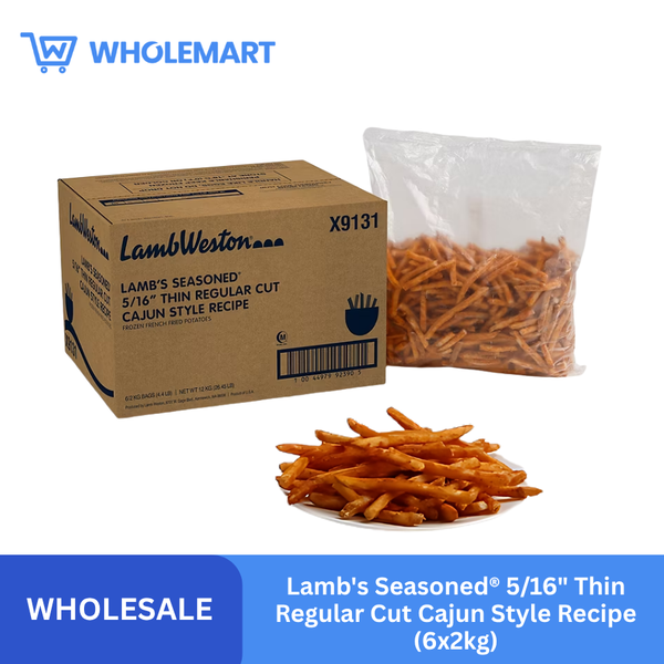 Lamb's Seasoned® 5/16" Thin Regular Cut Cajun Style Recipe (6x2kg)