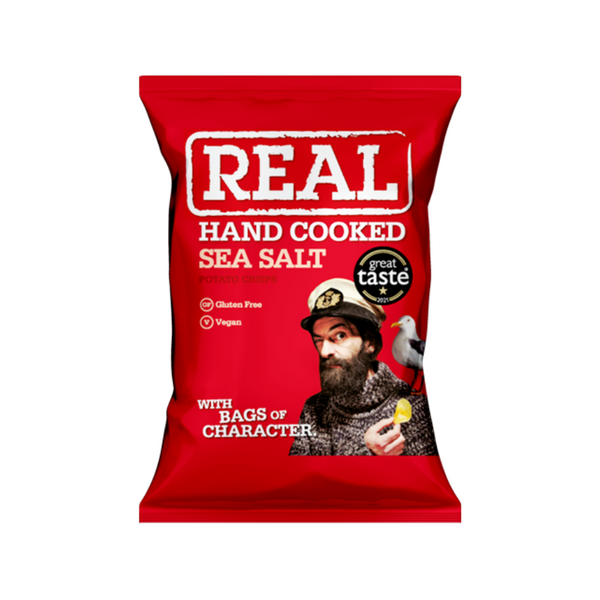 Real Hand Cooked Sea Salt Potato Crisps (150g)