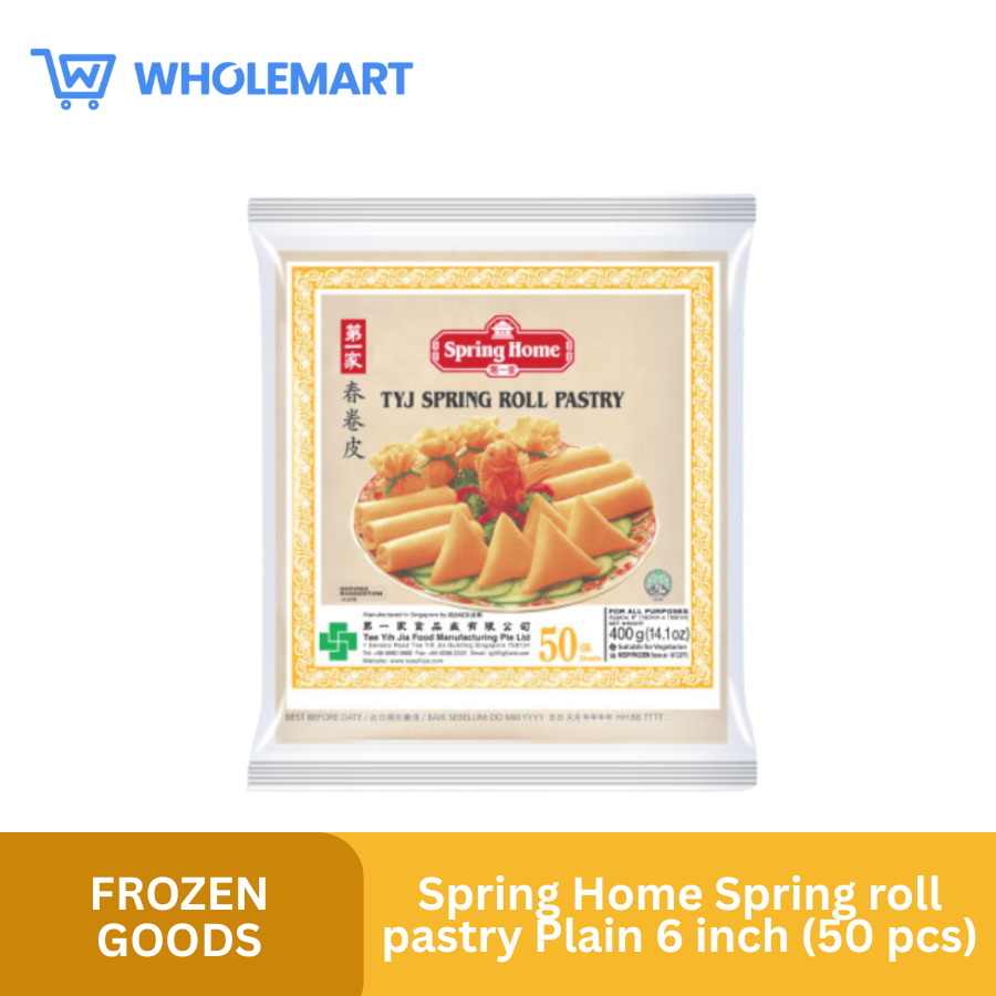 Spring Home Wrappers Spring Home Spring roll pastry Plain 6 inch (50 pcs) – Wholemart