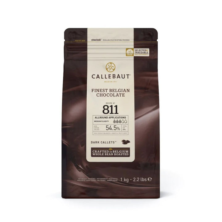 Callebaut 811 54.5% Dark Chocolate Callets (1kg) - Wholemart