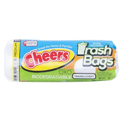 Cheers Trash Bag Translucent Medium (10pcs) - Wholemart
