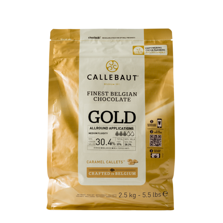Callebaut Gold 30.4% Chocolate Caramel Callets (2.5kg) - Wholemart