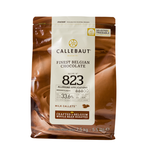 Callebaut 823 33.6% Belgian Milk Callets (2.5kg) - Wholemart