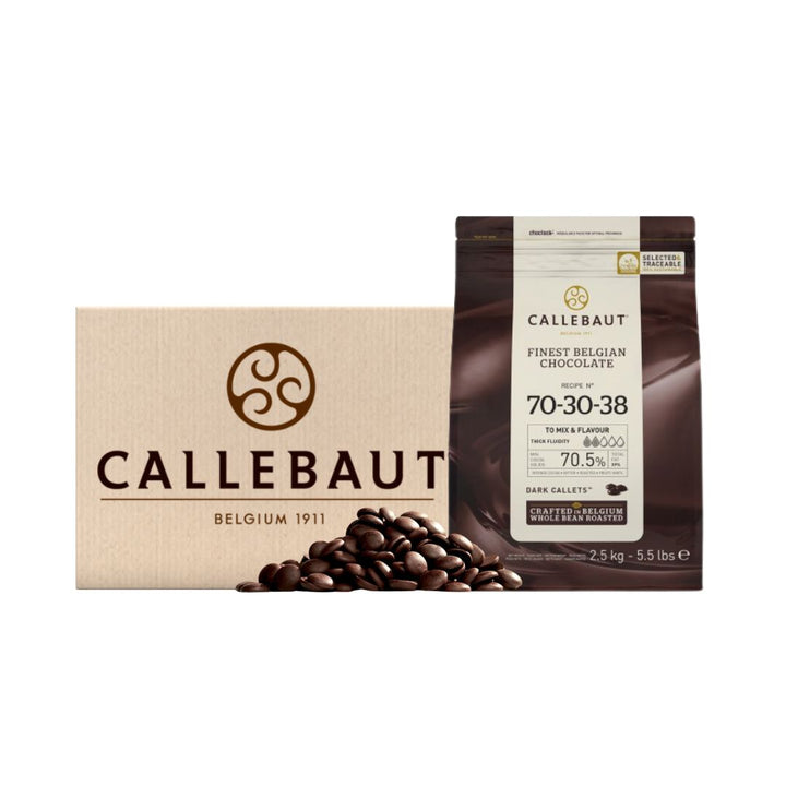 Callebaut 70-30-38 Dark Chocolate Callets (8x2.5kg) - Wholemart