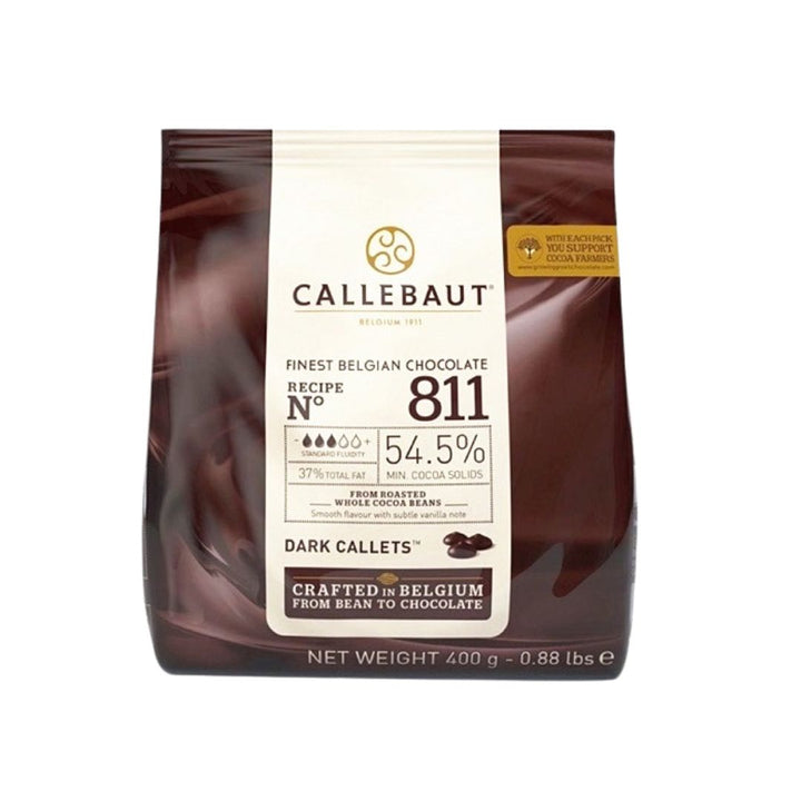 Callebaut 811 54.5% Dark Chocolate Callets (400g) - Wholemart