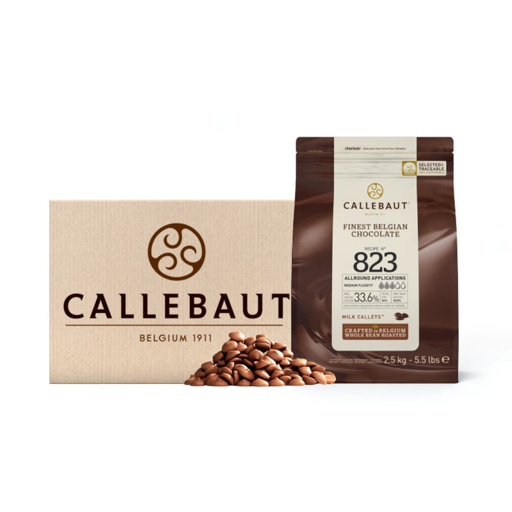 Callebaut 823 33.6% Belgian Milk Callets (8x2.5kg) - Wholemart