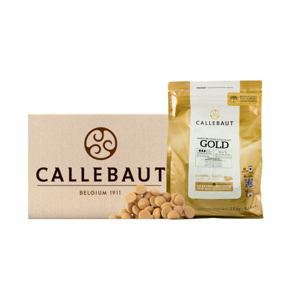 Callebaut Gold 30.4% Chocolate Caramel Callets (4x2.5kg) - Wholemart