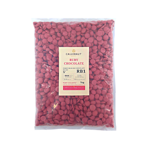 Callebaut RB1 47.3% Ruby Chocolate Callets (1kg) - Wholemart