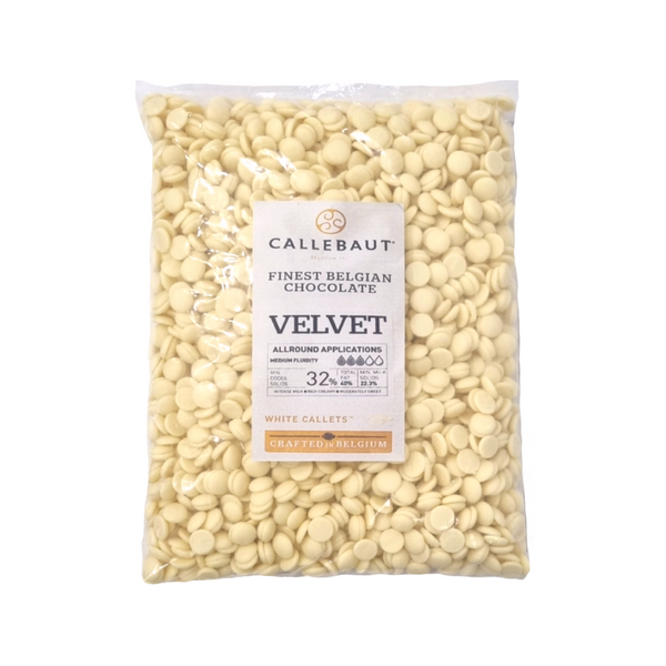 Callebaut W3 32% Velvet White Chocolate Callets (1kg) - Wholemart